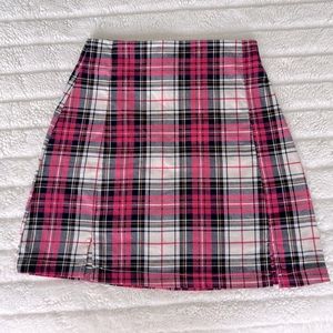 John Galt Pink Plaid Mini Skirt 💕